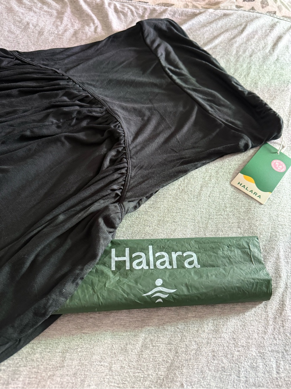 HALARA Black Strapless Wide-Leg Jumpsuit